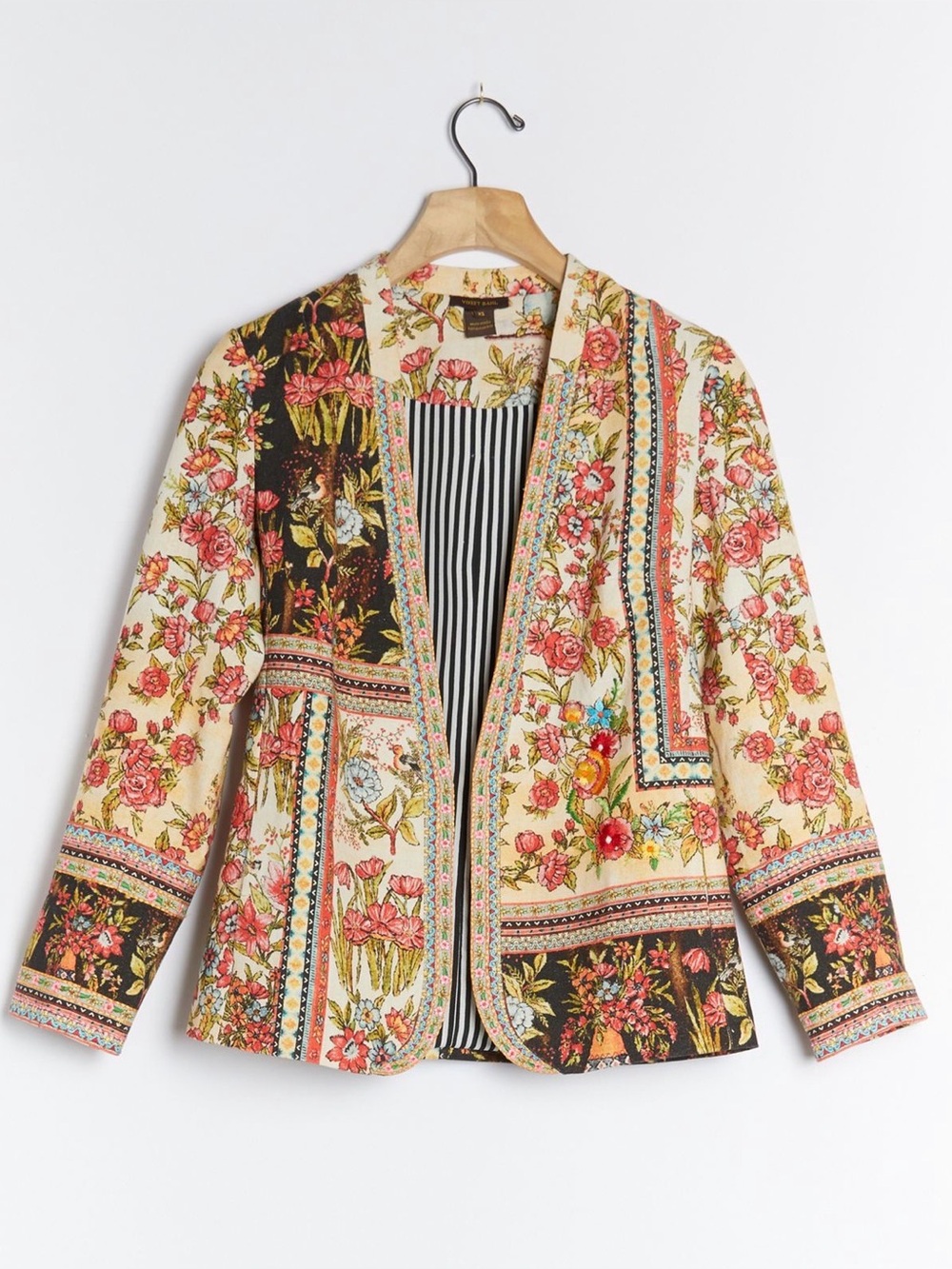 Anthropologie Vineet Bahl Lula Embroidered Blazer Jacket, XS